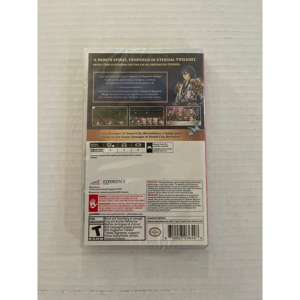 Saviors Of Sapphire Wings Stranger Of Sword City Revisited - Nintendo Switch New
